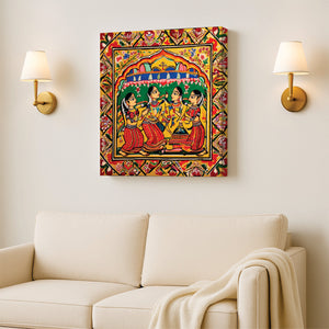 Sacred Mythology Canvas Painting Stretched Frame – Elegant Home Wall Art