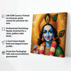 Shri Krishna Digital Canvas Stretched Frame Painting – Vibrant Devotional Wall Décor