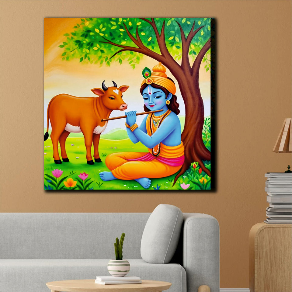 The Silent Flame of Mindful Awakening Canvas Wall Art Stretched Frame Painting