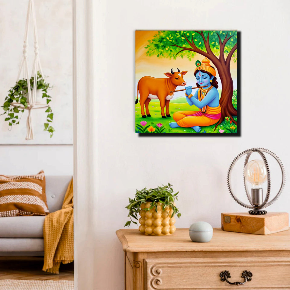 The Silent Flame of Mindful Awakening Canvas Wall Art Stretched Frame Painting