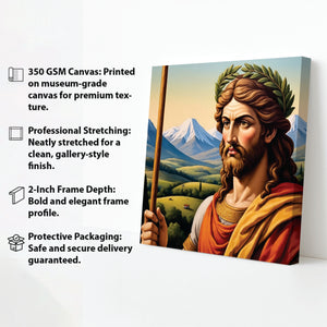 Royal Majesty – Classical King Portrait Canvas  Wall Art Stretched Frame Painting