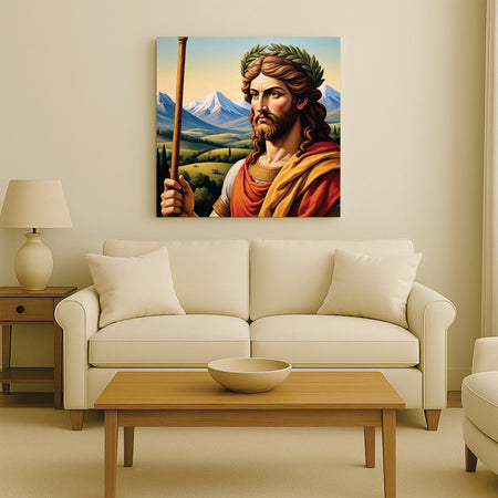 Royal Majesty – Classical King Portrait Canvas  Wall Art Stretched Frame Painting