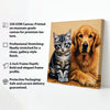 Best Friends Forever – Dog & Cat Duo Canvas  Wall Art Stretched Frame Painting