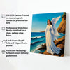 Guardian Angel by the Sea – Spiritual  Canvas Wall Art Stretched Frame Painting