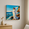 Guardian Angel by the Sea – Spiritual  Canvas Wall Art Stretched Frame Painting