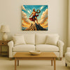 God of Thunder – Mythological Power Canvas Wall Art Stretched Frame Painting