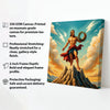 God of Thunder – Mythological Power Canvas Wall Art Stretched Frame Painting
