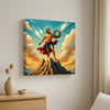 God of Thunder – Mythological Power Canvas Wall Art Stretched Frame Painting