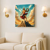 God of Thunder – Mythological Power Canvas Wall Art Stretched Frame Painting