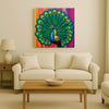 Nature’s Royal Beauty – Peacock Painting Canvas Wall Art Stretched Frame Painting