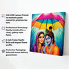 Love in the Rain – Radha Krishna Canvas Art  Canvas Wall Art Stretched Frame Painting