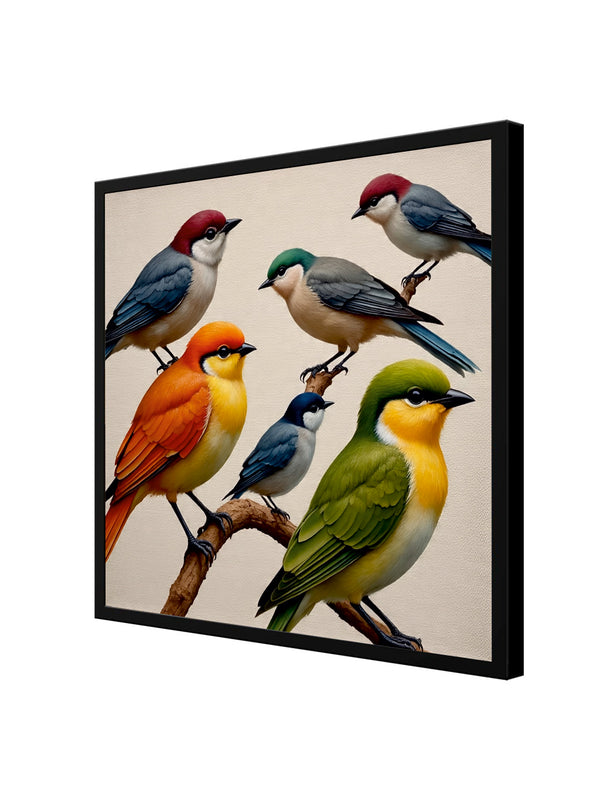 Nature’s melody on canvas Wall Art Black Frame Painting