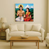 Divine Couple – Shiva Parvati Canvas Wall Art Stretched Frame Painting