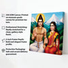 Divine Couple – Shiva Parvati Canvas Wall Art Stretched Frame Painting