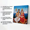 Blessings of Lord Shiva & Maa Parvati – Spiritual Décor Canvas Wall  Art Stretched Frame Painting
