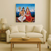 Blessings of Lord Shiva & Maa Parvati – Spiritual Décor Canvas Wall  Art Stretched Frame Painting