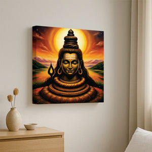 Spiritual Shivling Wall Art – Eternal Energy Canvas Wall Art Stretched Frame Painting