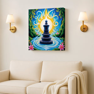 Strategic Moves – Premium Chess Canvas Frame Stretched Frame Painting