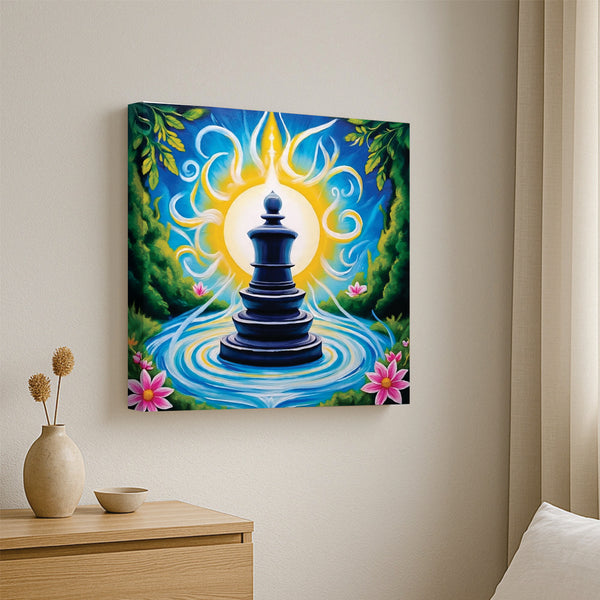 Strategic Moves – Premium Chess Canvas Frame Stretched Frame Painting