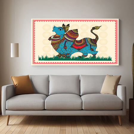 Classic Nandi Premium Canvas Wall Painting