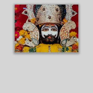 The Round Khatu Shyam Crystal Painting