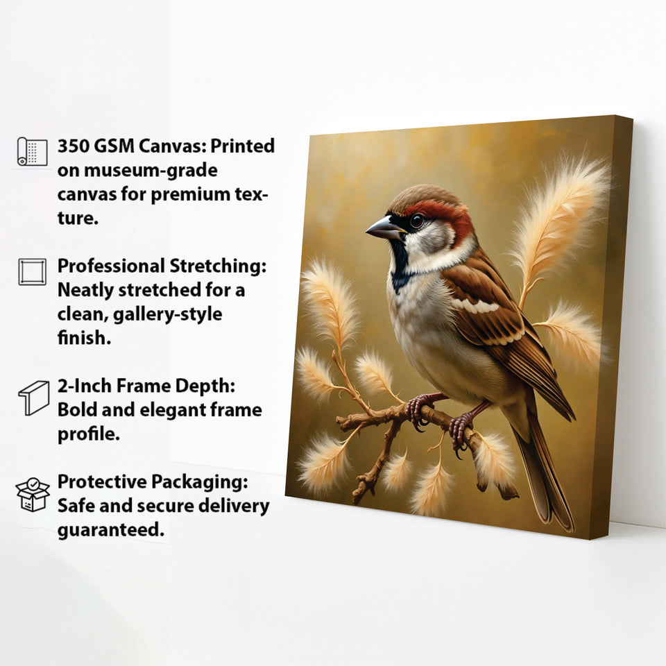 Colorful Birds on Canvas – Bring Nature Indoors Canvas Wall Art Stretched Frame Painting
