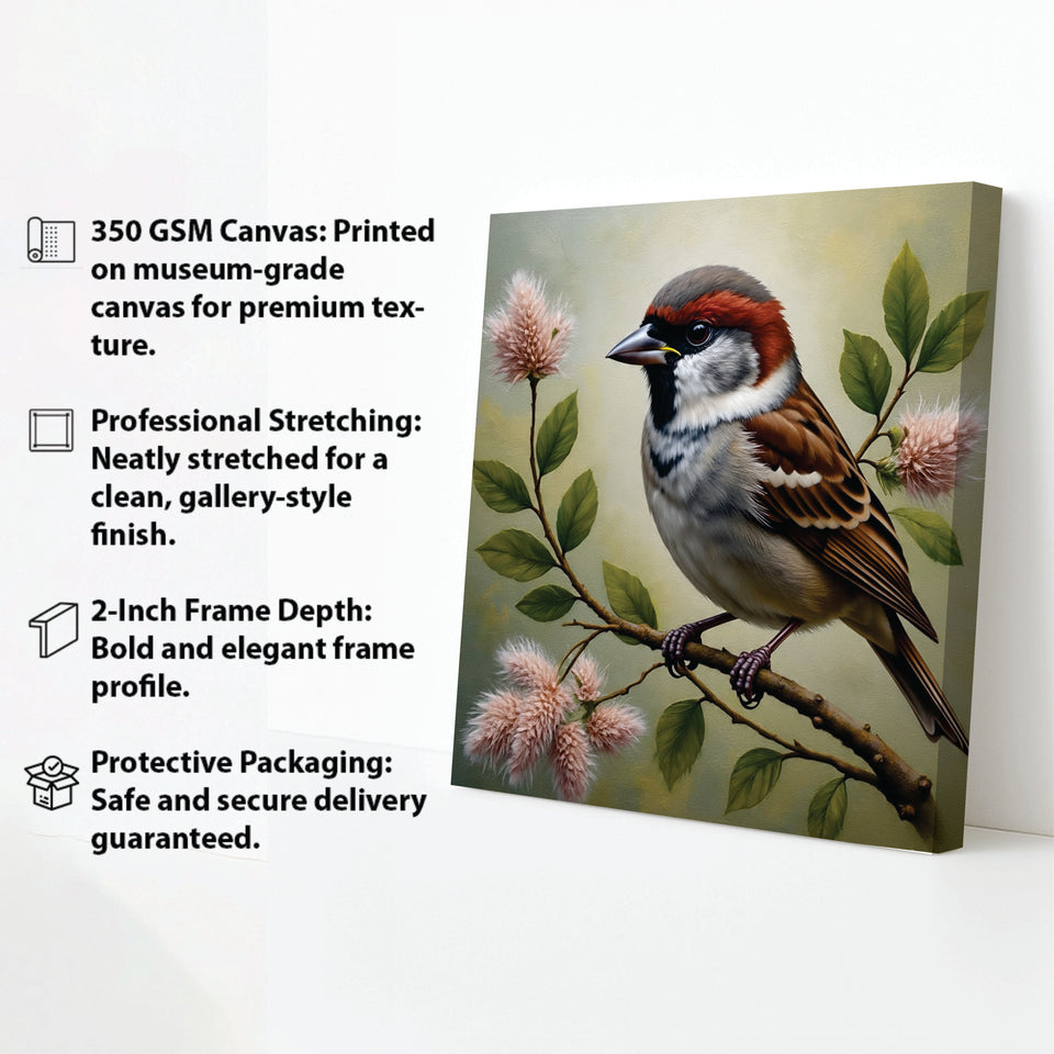 Wings of Joy – Premium Bird Canvas Wall Art Stretched Frame Painting