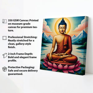 Flame of Truth — Illuminating Quiet Reflection Canvas Wall Art Stretched Frame Painting