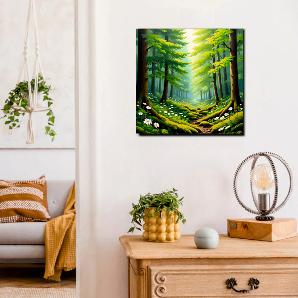 Forest of Tranquility — Let your space breathe in peace Canvas Wall Art Stretched Frame Painting