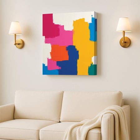 Bold & Expressive – Abstract Canvas Stretched Frame Painting