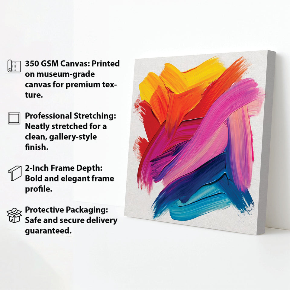 Artistic Expression – Elegant Abstract Canvas  Wall Art Stretched Frame Painting
