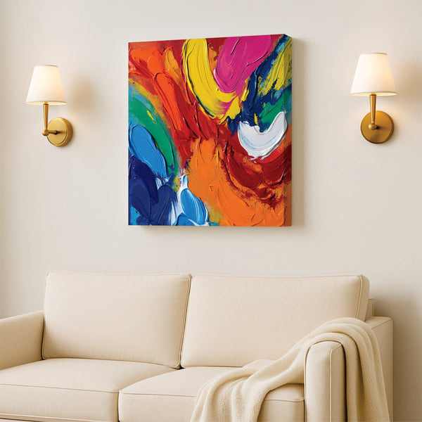 Modern Living – Abstract Canvas Wall Art Stretched Frame Painting