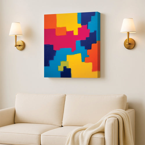 Contemporary Abstract Canvas Stretched Frame – Add Drama to Your Walls