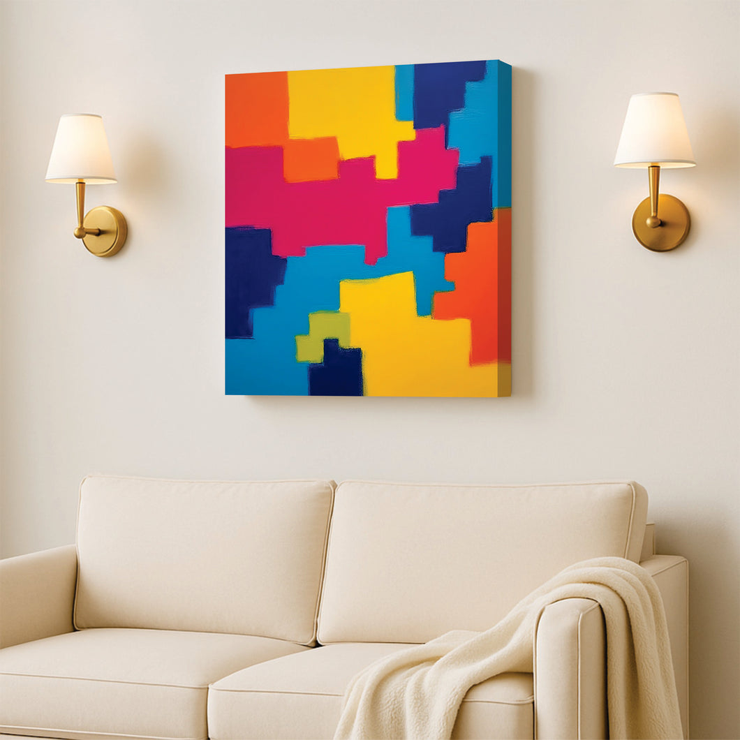 Contemporary Abstract Canvas Stretched Frame – Add Drama to Your Walls