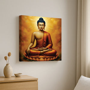Embers of Awakening — The Silent Flame of Insight Canvas Wall Art Stretched Frame Painting