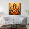 Sacred Beginnings Begin With Ganesha's Blessing Canvas Wall Art Stretched Frame Painting