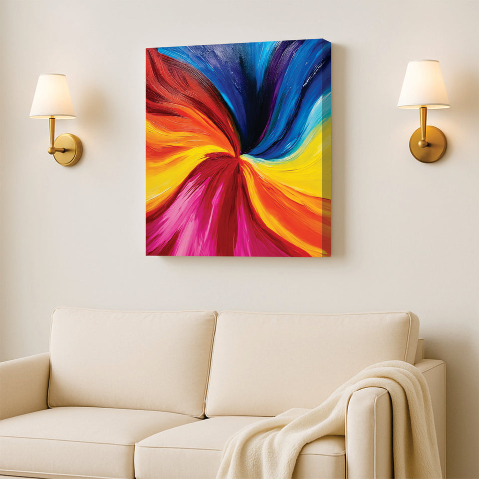 Abstract Symphony – Colors that Speak Canvas Wall Art Stretched Frame Painting
