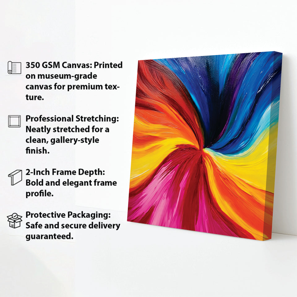 Abstract Symphony – Colors that Speak Canvas Wall Art Stretched Frame Painting