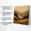 Modern Mountain View Canvas Wall Art Stretched Frame – Vibrant Nature Painting