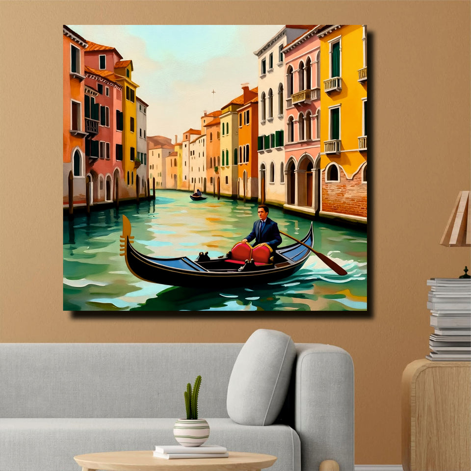 Drifting in Stillness—Peace Poured from Dawn’s Glow. Canvas Wall Art Stretched Frame Painting