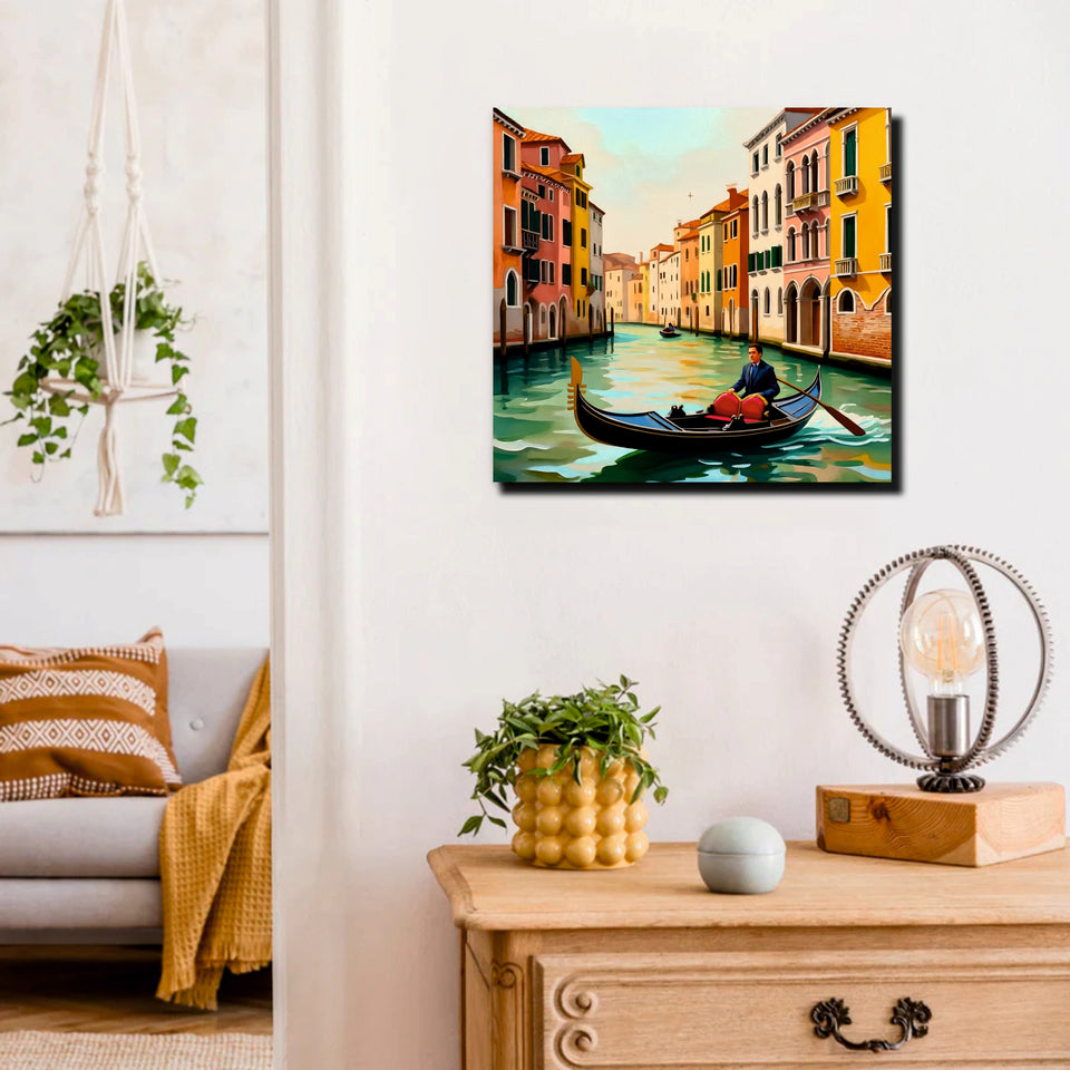 Drifting in Stillness—Peace Poured from Dawn’s Glow. Canvas Wall Art Stretched Frame Painting