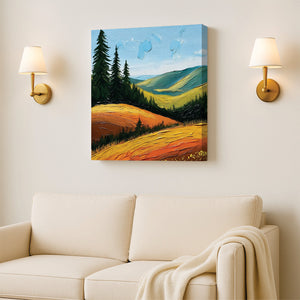 Himalayan Escape Canvas Stretched Frame Painting – Nature Lovers’ Wall Décor