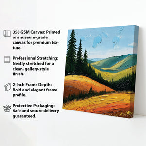 Himalayan Escape Canvas Stretched Frame Painting – Nature Lovers’ Wall Décor