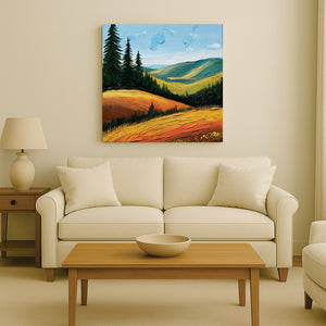 Himalayan Escape Canvas Stretched Frame Painting – Nature Lovers’ Wall Décor