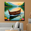 Golden Reflections Carry You Into Calm Canva Wall Art Stretched Frame Painting