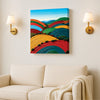 Geometric Nature-Inspired Canvas Stretched Frame – Modern Wall Art for Home & Office
