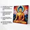 Saffron Flame of Stillness Canvas Wall Art Stretched Frame Painting