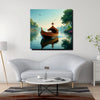 Flow. Serenity. Reflective Canvas Wall Art Stretched Frame Painting