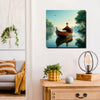 Flow. Serenity. Reflective Canvas Wall Art Stretched Frame Painting