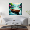 Nature’s mirror: reflecting beauty around every bend Canvas Wall Art Stretched Frame Painting